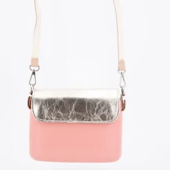 O BAG Sac à main bandoulière amovible rabat fermoir aimanté Femme ROSE