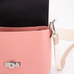 O BAG Sac à main bandoulière amovible rabat fermoir aimanté Femme ROSE
