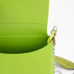 O BAG Sac à main bandoulière chaîne amovible rabat fermoir tourniquet Femme VERT Hot