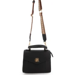GEORGES RECH Sac à main motif serpent rabia avec double anse 20x18x6cm Femme NOIR Clearance