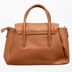 TORRENTE Sac à main type docteur à rabat 32x14x22,5cm Femme MARRON Sale