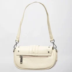 GEORGES RECH Sac à rabat avec anneau argenté taysir 24x5x14cm Femme BLANC ECRU Discount
