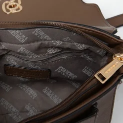 GEORGES RECH Sac à rabat avec clip radja 24x9x16,5 cm Femme MARRON FONCE New