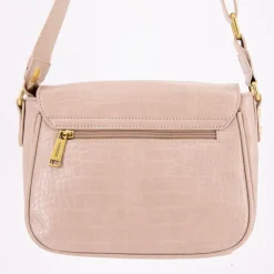 GEORGES RECH Sac bandouliere Romy motif croco à clip doré 22x18x8cm Femme BEIGE Best