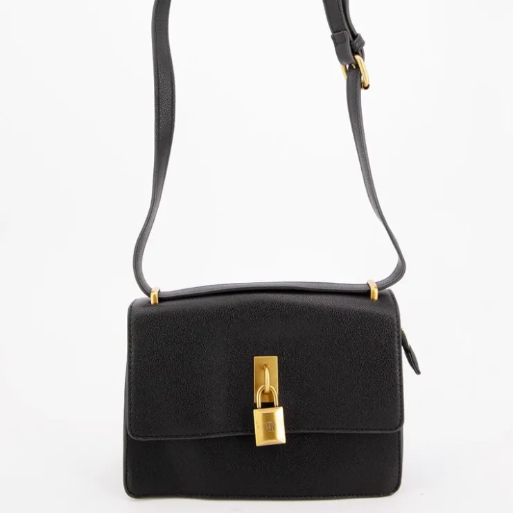 GEORGES RECH Sac bandouliere roselyse motif serpent avec cadenas doré 22x15x8cm Femme NOIR Sale