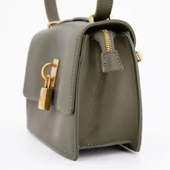 GEORGES RECH Sac bandouliere roselyse motif serpent avec cadenas doré 22x15x8cm Femme KAKI Discount