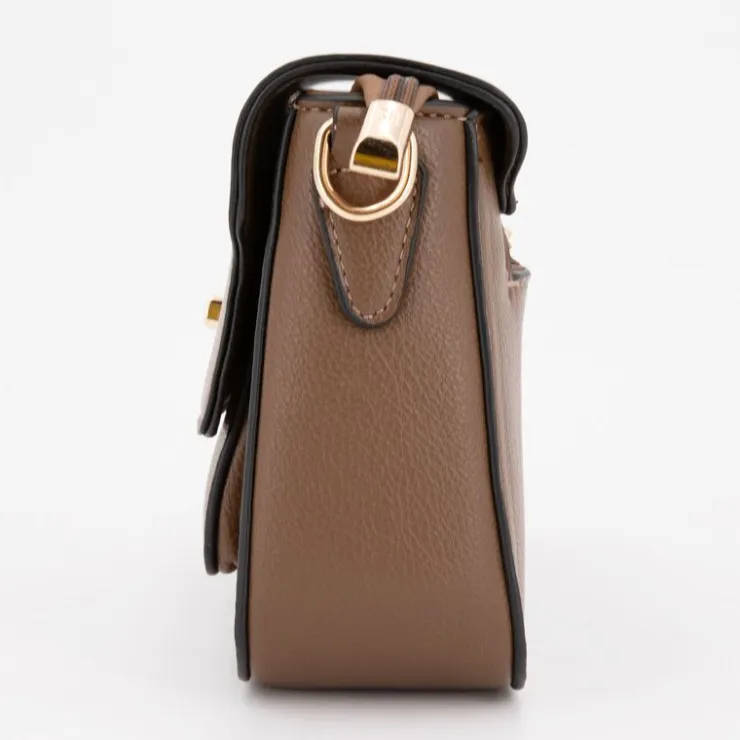 GEORGES RECH Sac bandouliere similicuir motif serpent clippé avec anse amovible radja 22x15x7cm Femme MARRON