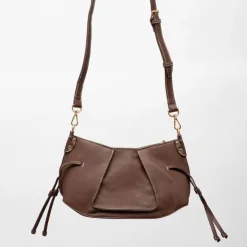 GEORGES RECH Sac besace thu 28x11x17cm anse amovible Femme MARRON FONCE Outlet