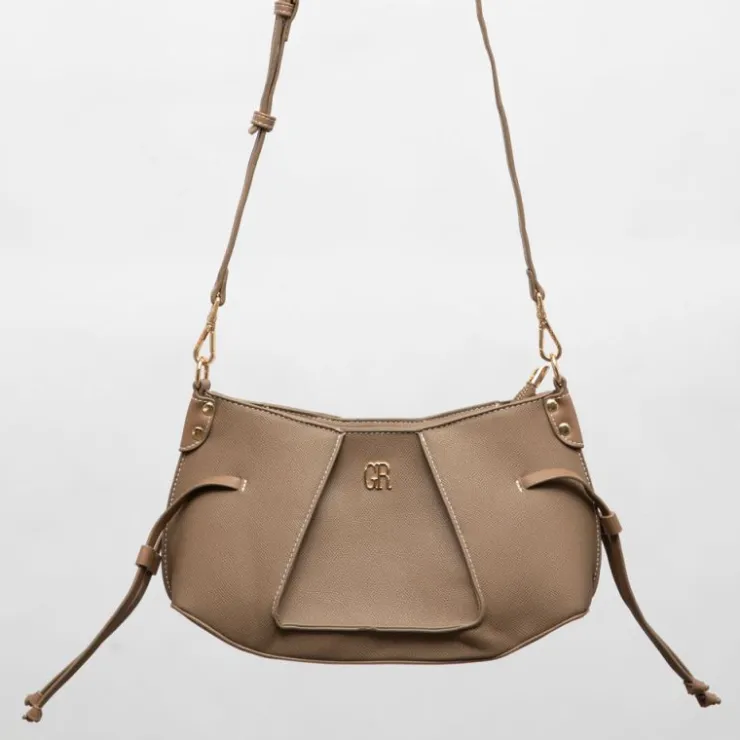 GEORGES RECH Sac besace thu 28x11x17cm anse amovible Femme MARRON CLAIR Discount