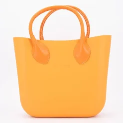 O BAG Sac cabas en plastique avec poche en tissu 35c28x10cm Femme ORANGE Outlet