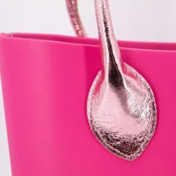 O BAG Sac cabas épaule anse pochette brillante 40x30x12cm Femme ROSE Discount