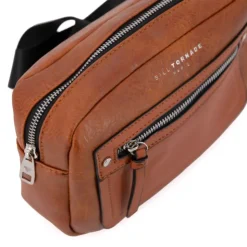 BILL TORNADE Sac ceinture similicuir texturé 26x16x5cm Homme MARRON Best