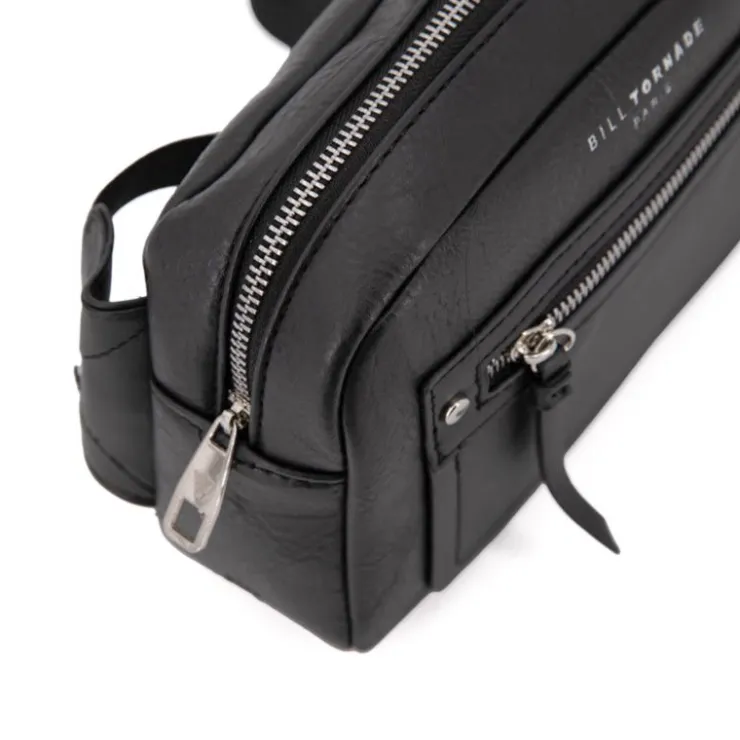 BILL TORNADE Sac ceinture similicuir texturé 26x16x5cm Homme NOIR Online