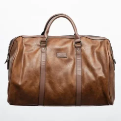 TORRENTE Sac de voyage similicuir avec anse amovible 50x26x28cm Homme MARRON Clearance