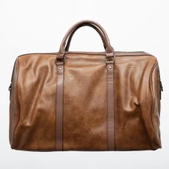 TORRENTE Sac de voyage similicuir avec anse amovible 50x26x28cm Homme MARRON Clearance