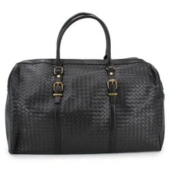 TORRENTE Sac de voyage tressé avec anse amovible Mixte NOIR