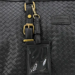 TORRENTE Sac de voyage tressé avec anse amovible Mixte NOIR