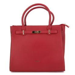 TORRENTE Sac double camel grand modele 32x30x12 cm Femme ROUGE Online