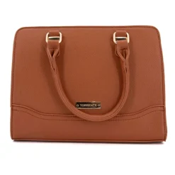TORRENTE Sac double camel petit modele 27x20x8 cm Femme MARRON Discount