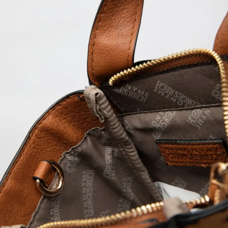 GEORGES RECH Sac imprimé léopard taissir 20x10x18cm avec trousse amovible Femme CUIVRE Outlet