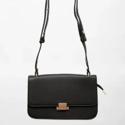 GEORGES RECH Sac pochette avec clip tammie similicuir 5x6x15cm Femme NOIR New