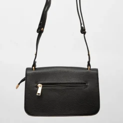 GEORGES RECH Sac pochette avec clip tammie similicuir 5x6x15cm Femme NOIR New