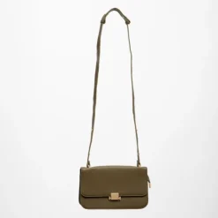 GEORGES RECH Sac pochette avec clip tammie similicuir 5x6x15cm Femme KAKI Sale