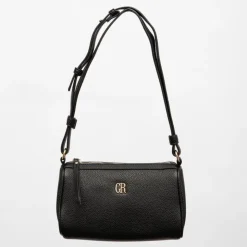 GEORGES RECH Sac similicuir grainé tya avec logo doré 22,5x9,5x13,5 cm Femme NOIR