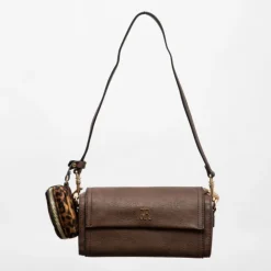 GEORGES RECH Sac similicuir tulay 22x8x11cm avec trousse imprimé léopard Femme MARRON FONCE Clearance