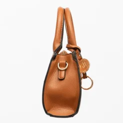 GEORGES RECH Sac thiffany avec porte clé doré avec médaillon 22x5x15cm Femme MARRON Online