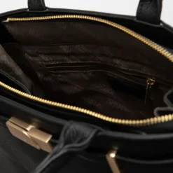 GEORGES RECH Sac thumette trapèze avec clip doré 32x13x22cm Femme NOIR Clearance