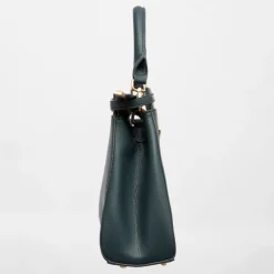 GEORGES RECH Sac tracie trapèze similicuir effet serpent 34,5x13x24cm Femme BLEU New