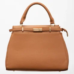 GEORGES RECH Sac tracie trapèze similicuir effet serpent 34,5x13x24cm Femme MARRON Hot