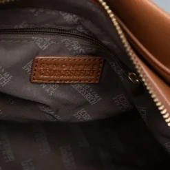 GEORGES RECH Sac tracie trapèze similicuir effet serpent 34,5x13x24cm Femme MARRON Hot