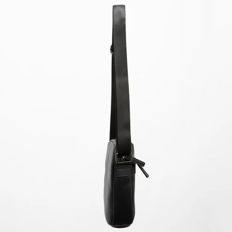 TORRENTE Sacoche avec anse ajustable similicuir 26x30x8cm Homme NOIR New