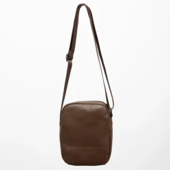 TORRENTE Sacoche avec anse ajustable similicuir 26x30x8cm Homme MARRON FONCE Best