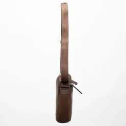 TORRENTE Sacoche avec anse ajustable similicuir 26x30x8cm Homme MARRON FONCE Best