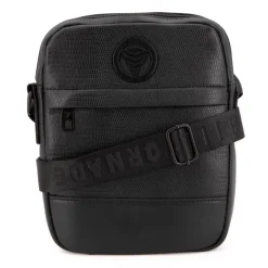 BILL TORNADE Sacoche motif reptile 25x20x4,5cm Mixte NOIR New