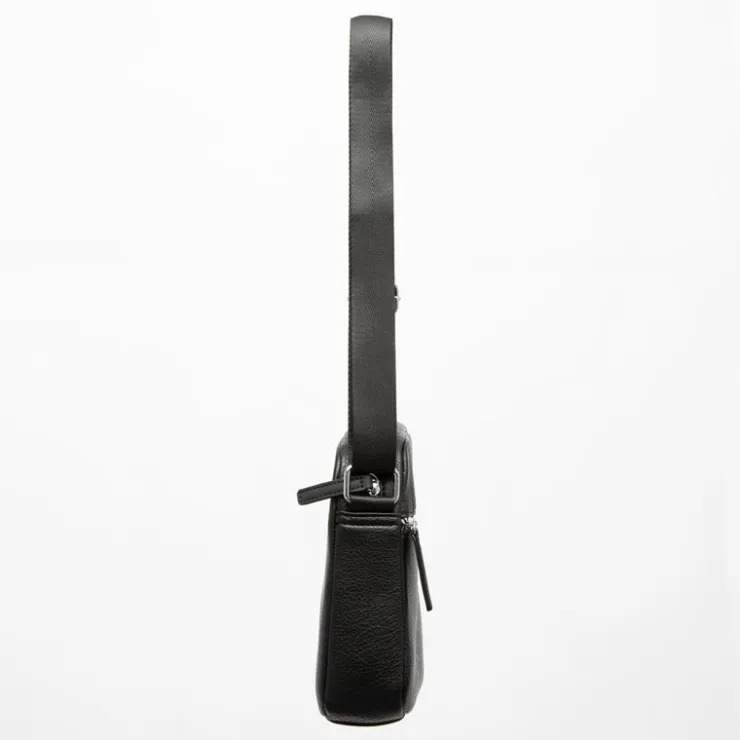 TORRENTE Sacoche similicuir grainé ajustable 25x18x7cm Homme NOIR Sale