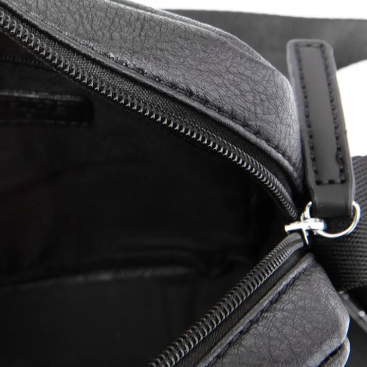 TORRENTE Sacoche similicuir grainé ajustable 25x18x7cm Homme NOIR Sale