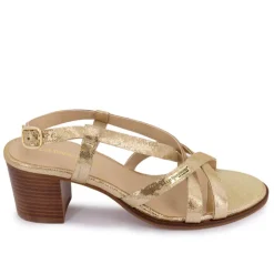 LES TROPEZIENNES PAR M.BELARBI Sandale à talon Lyma Femme OR Best
