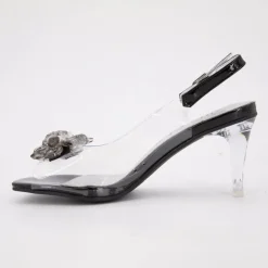 LAURA VITA Sandale a talon mira01 blanc 35/41 Femme NOIR Hot