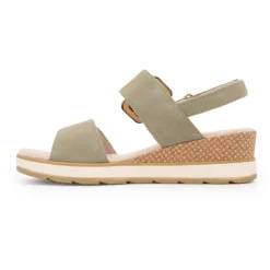 CAPRICE Sandale compensee nubuck olive 36/41 Femme KAKI Sale