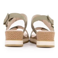 CAPRICE Sandale compensee nubuck olive 36/41 Femme KAKI Sale