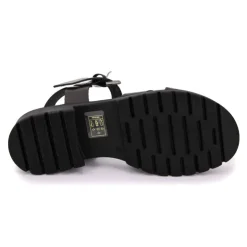 LES TROPEZIENNES PAR M.BELARBI Sandale en cuir tiha Femme NOIR New