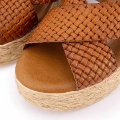 BIOSTOCK Sandale plateforme grabado 1130 63358 t36/40 Femme MARRON Clearance