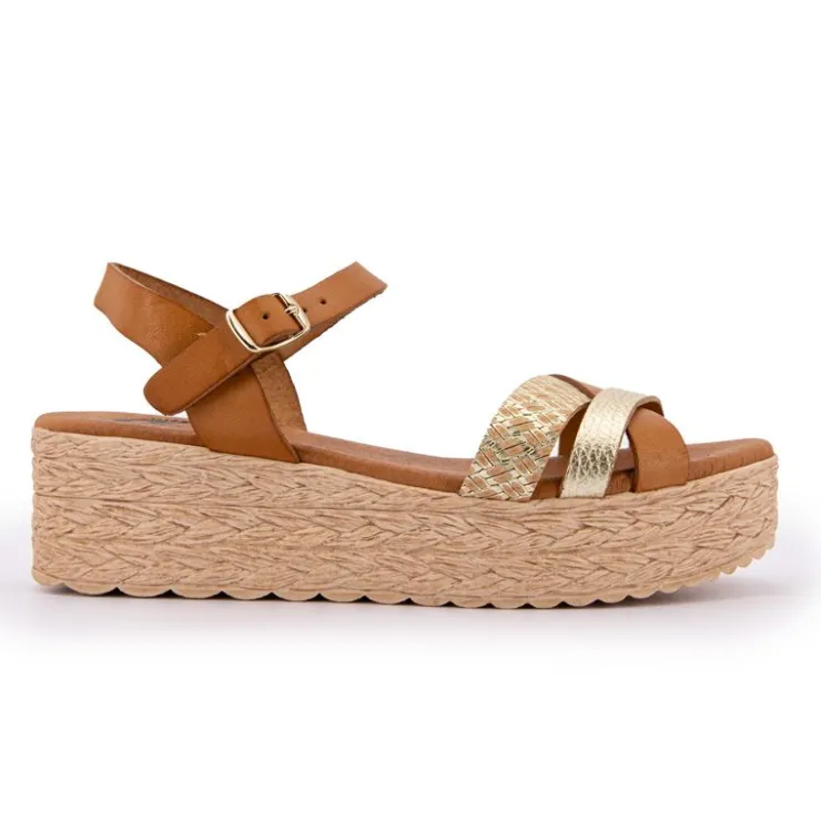 BIOSTOCK Sandales à plateforme multi avellana Femme MARRON Online