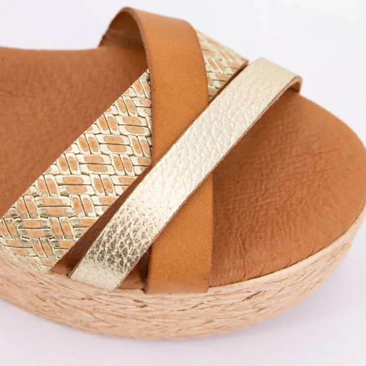 BIOSTOCK Sandales à plateforme multi avellana Femme MARRON Online