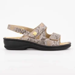 SCHOLL Sandales à scratch nevia sandal motif croco Femme BEIGE Online