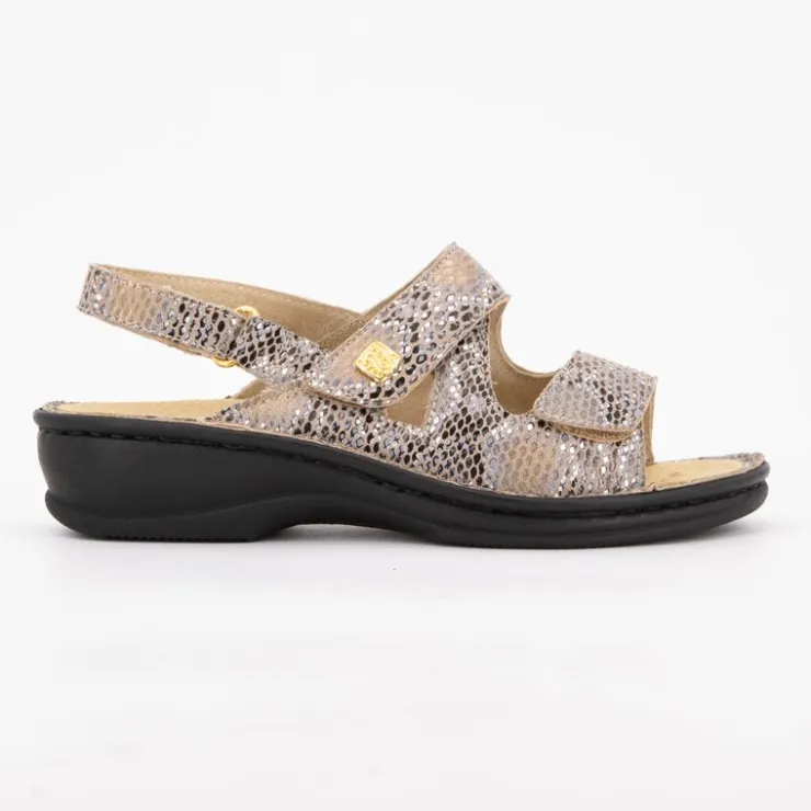 SCHOLL Sandales à scratch nevia sandal motif croco Femme BEIGE Online